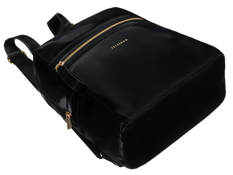 Elegancki plecak damski ze złotymi okuciami - Peterson - obrazek 9