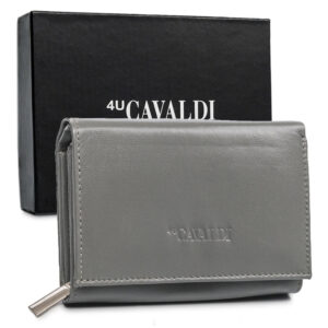 Skórzany portfel damski z miejscem na zdjęcia i systemem RFID - 4U Cavaldi