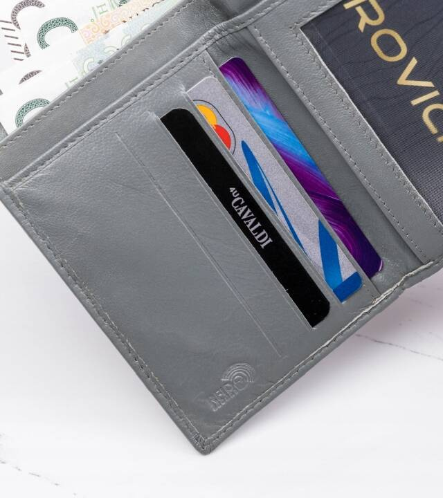 Pionowy, skórzany portfel damski - 4U Cavaldi - obrazek 8