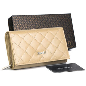 Elegancki portfel z pikowanej skóry naturalnej - Rovicky