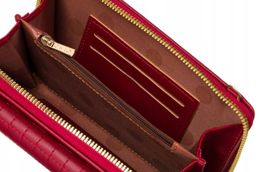 Elegancka mini torebka-portfel na długim, doczepianym pasku - 4U Cavaldi - obrazek 5