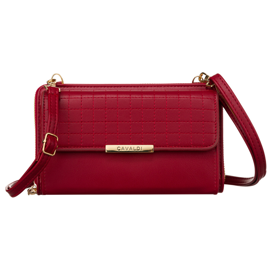 Elegancka mini torebka-portfel na długim, doczepianym pasku - 4U Cavaldi