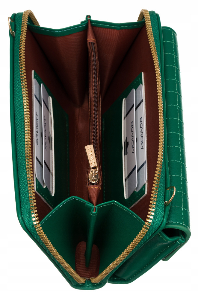 Elegancka mini torebka-portfel na długim, doczepianym pasku - 4U Cavaldi - obrazek 6