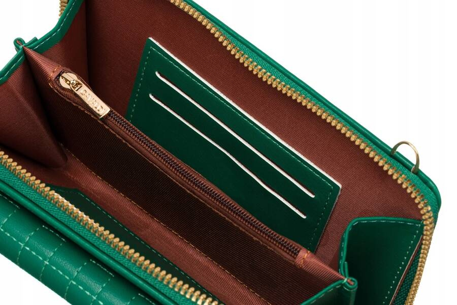 Elegancka mini torebka-portfel na długim, doczepianym pasku - 4U Cavaldi - obrazek 7