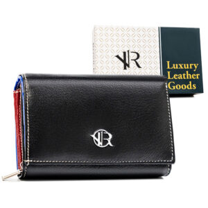 Skórzany portfel damski na zatrzask - Rovicky