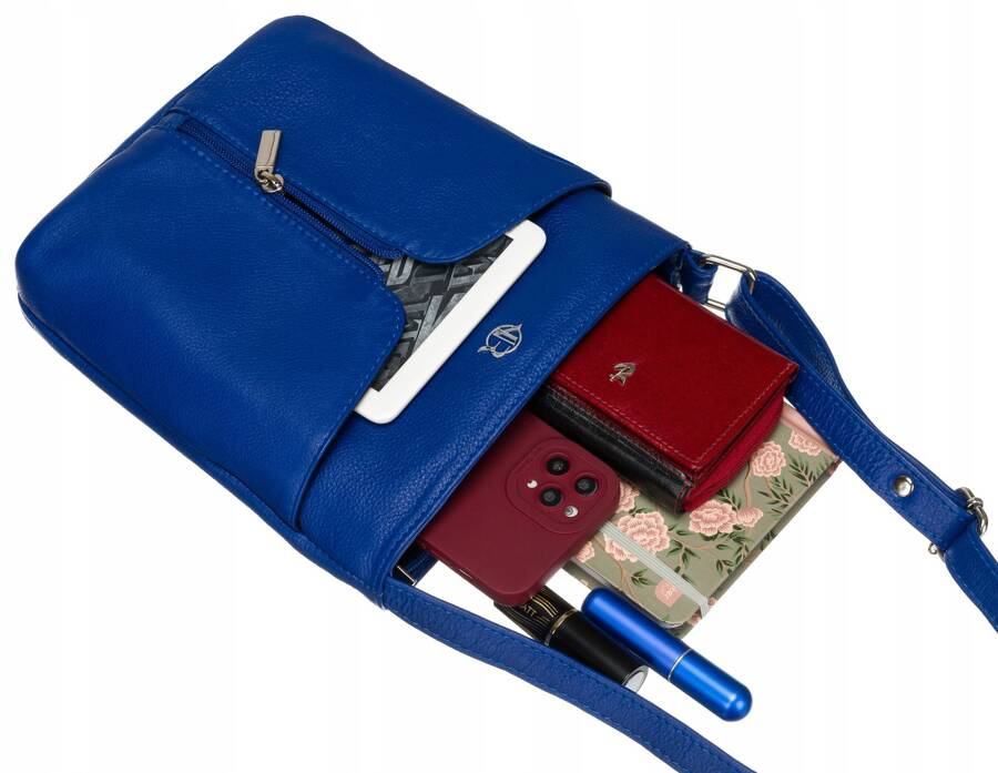 Skórzana listonoszka damska - Rovicky - obrazek 15