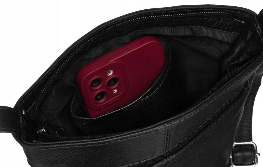 Skórzana listonoszka damska - Rovicky - obrazek 6