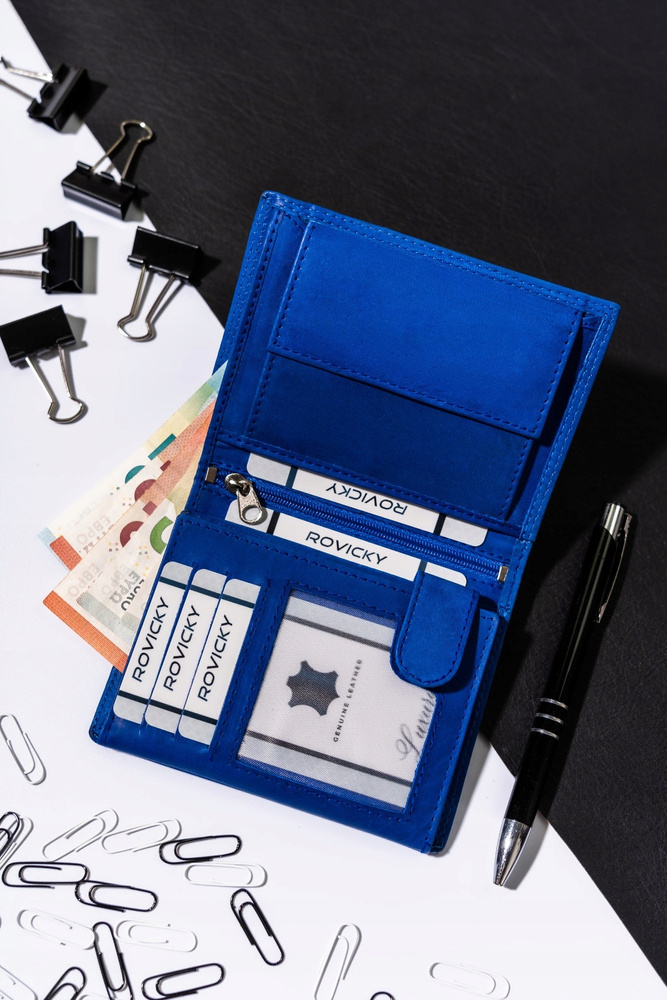 Duży, pionowy portfel męski ze skóry naturalnej - Always Wild - obrazek 4