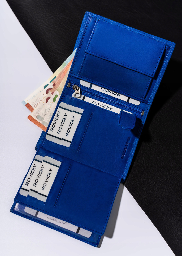 Duży, pionowy portfel męski ze skóry naturalnej - Always Wild - obrazek 7