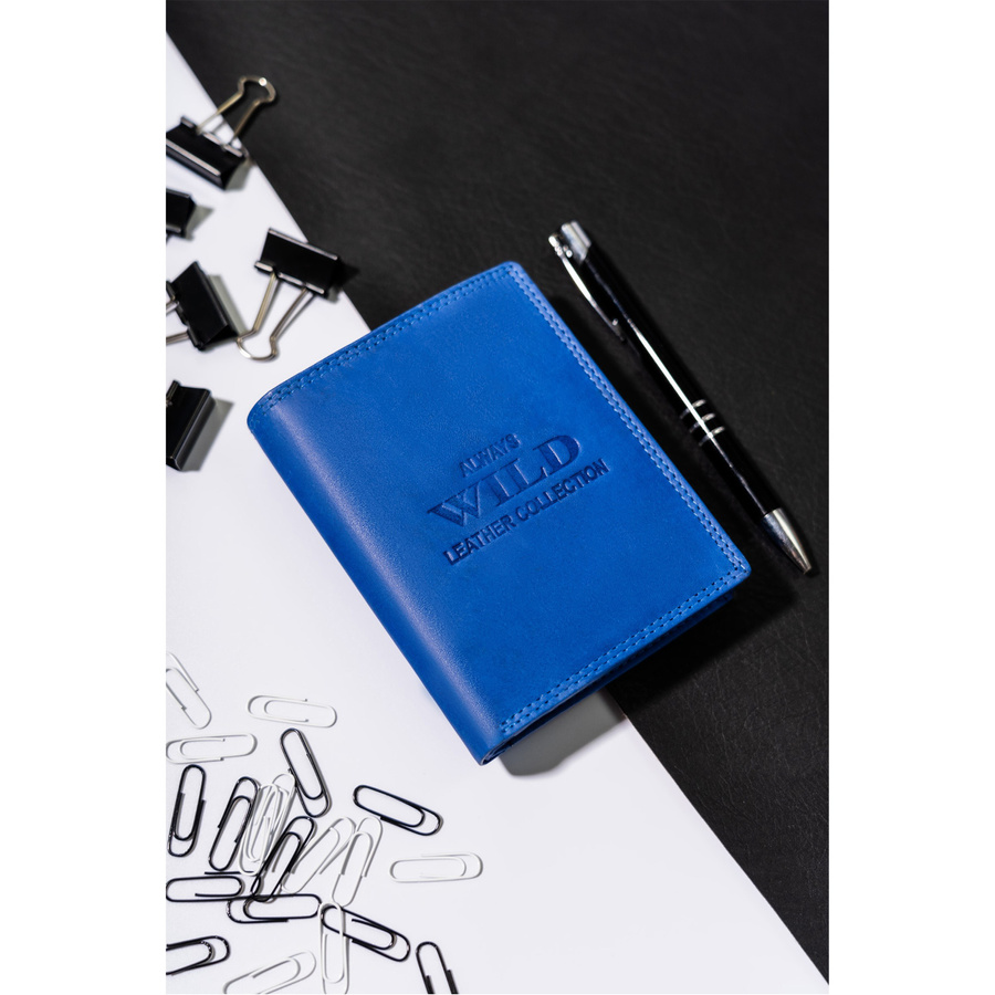 Duży, pionowy portfel męski ze skóry naturalnej - Always Wild
