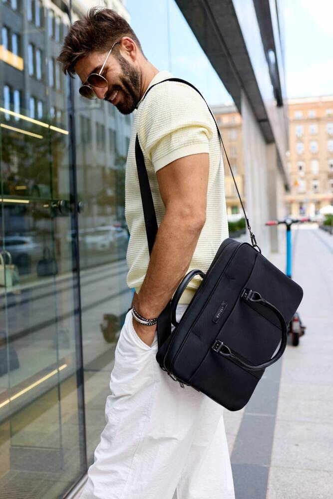 Torba na laptopa z syntetycznego materiału - Rovicky - obrazek 6