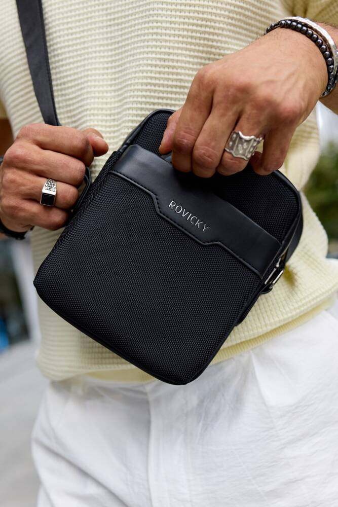 Miejska, pojemna listonoszka męska - Rovicky - obrazek 3