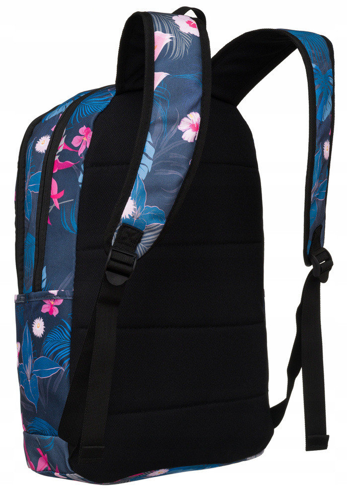 Klasyczny, damski plecak z poliestru w roślinny wzór - Rovicky - obrazek 4