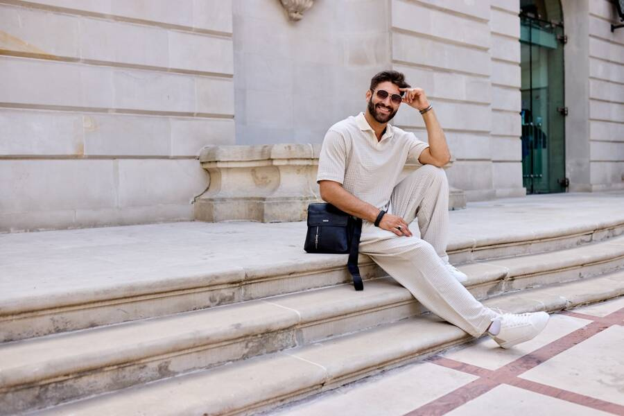 Listonoszka męska ze skóry ekologicznej - Rovicky - obrazek 12