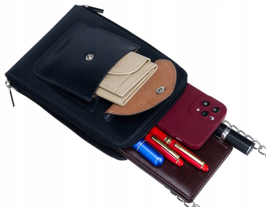 Mini torebka damska ze skóry naturalnej - obrazek 6