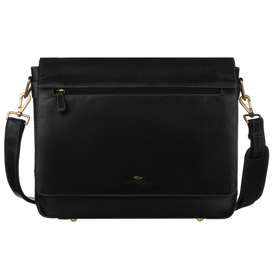 Skórzana, męska torba na laptopa - Peterson - obrazek 2