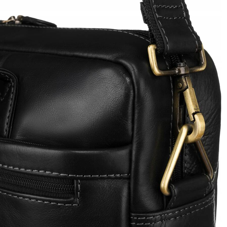 Skórzana, męska torba na laptopa - Peterson - obrazek 3