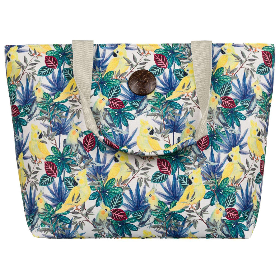 Duża shopperka damska z motywem w kwiaty - obrazek 2