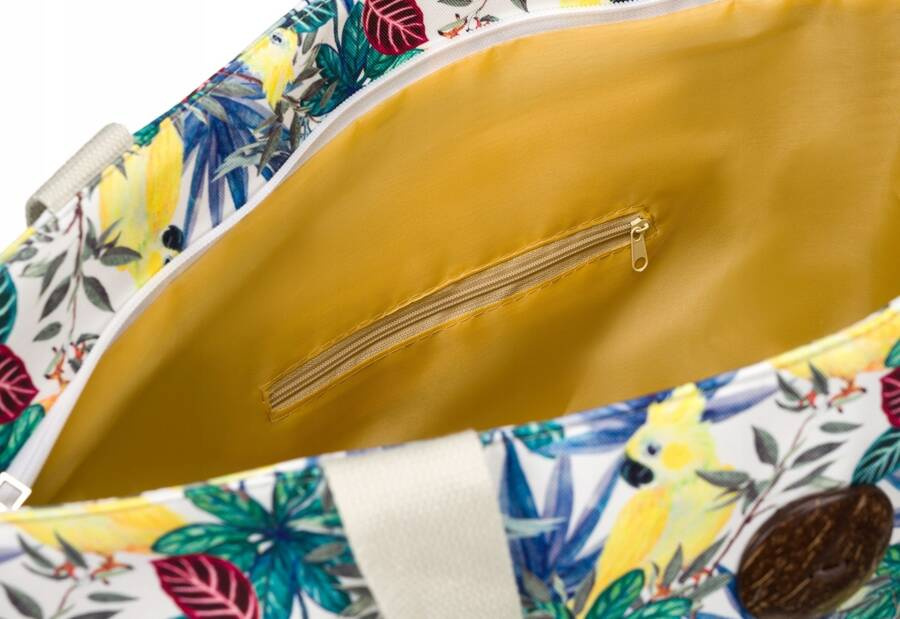 Duża shopperka damska z motywem w kwiaty - obrazek 4