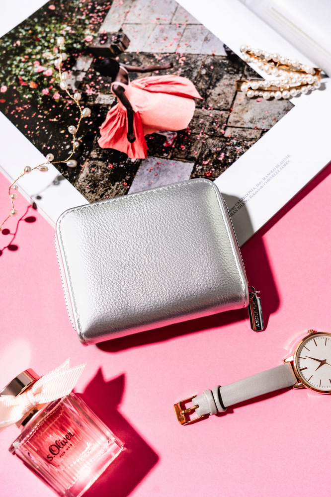 Elegancki, mały portfel damski na zamek - Rovicky - obrazek 3