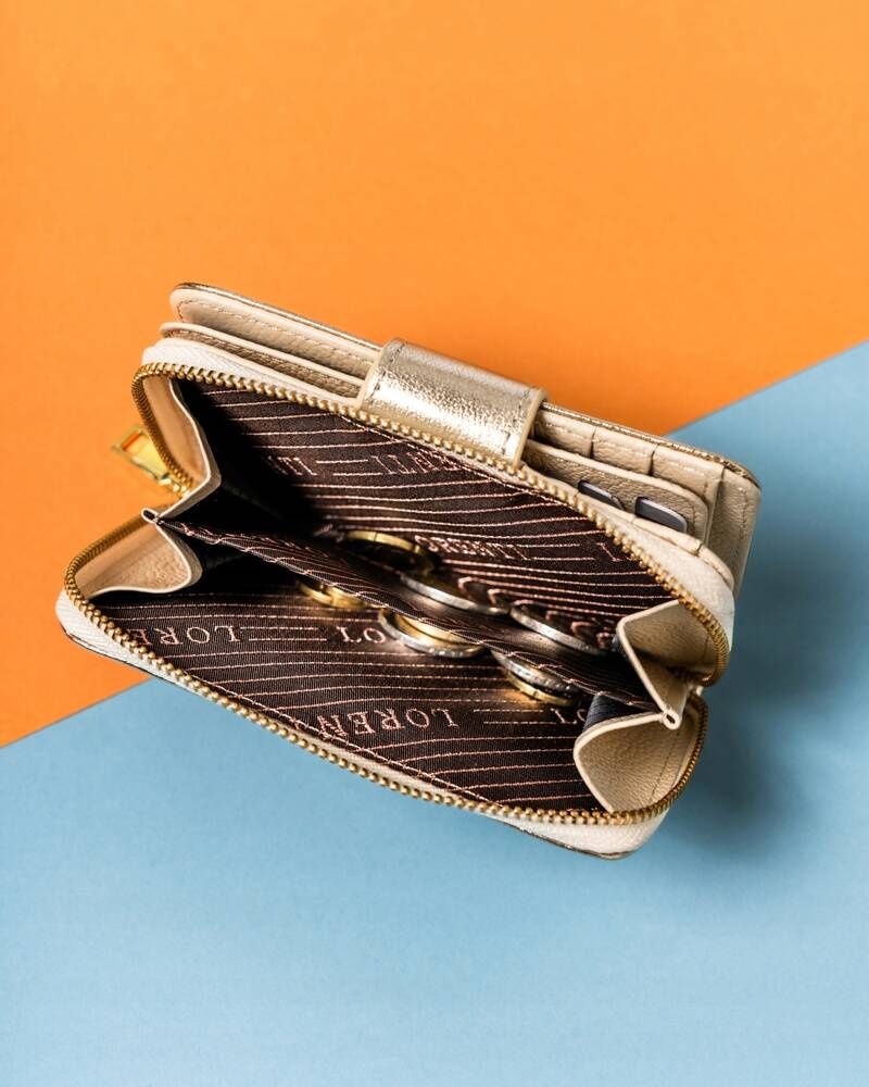 Elegancki portfel damski na zatrzask i suwak - Lorenti - obrazek 9