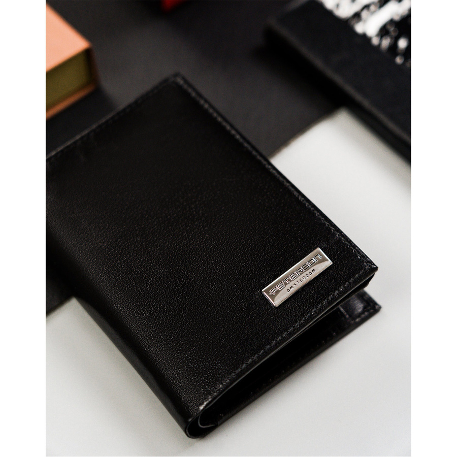 Duży portfel męski bez zapięcia wykonany ze skóry naturalnej - Peterson - obrazek 2