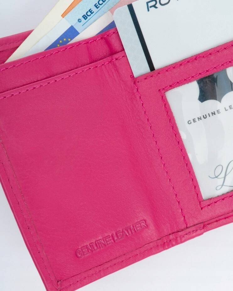 Elegancki portfel damski na zatrzask ze skóry naturalnej - Rovicky - obrazek 8