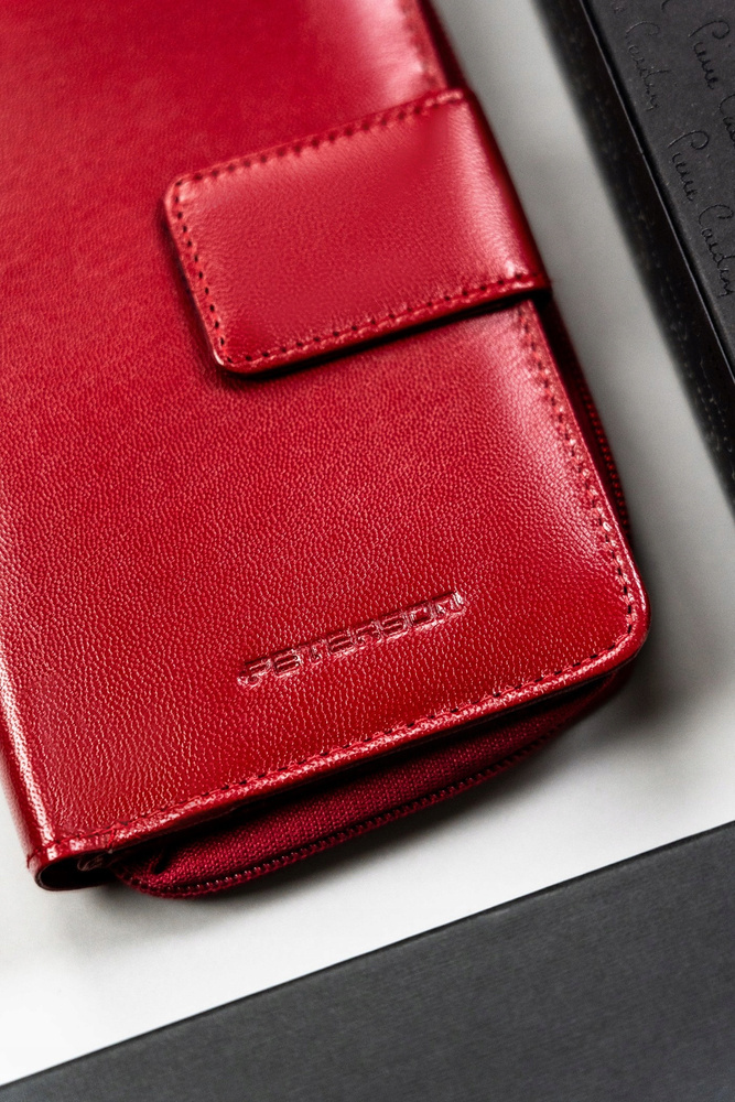 Duży, skórzany portfel damski na zatrzask - Peterson - obrazek 3