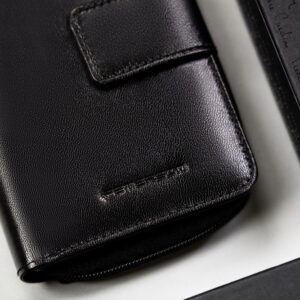 Duży, skórzany portfel damski na zatrzask - Peterson