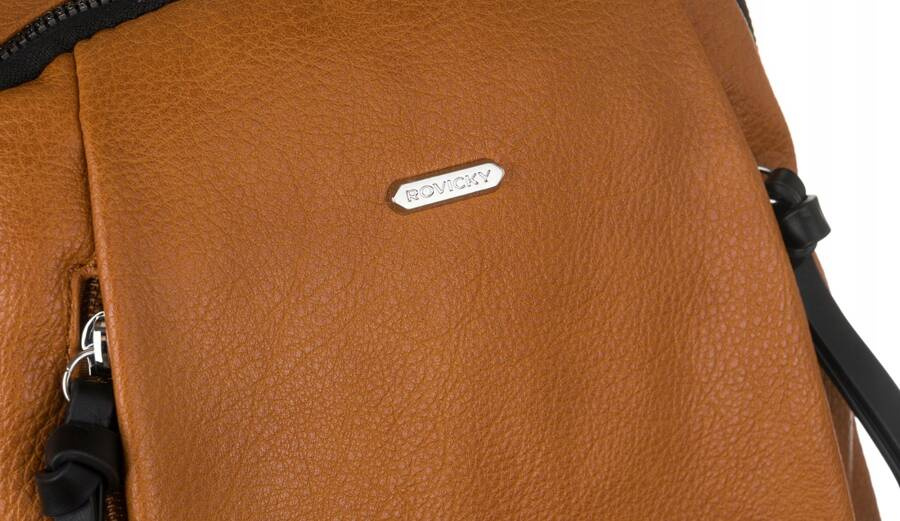 Miejski plecaczek damski ze skóry ekologicznej - Rovicky - obrazek 4