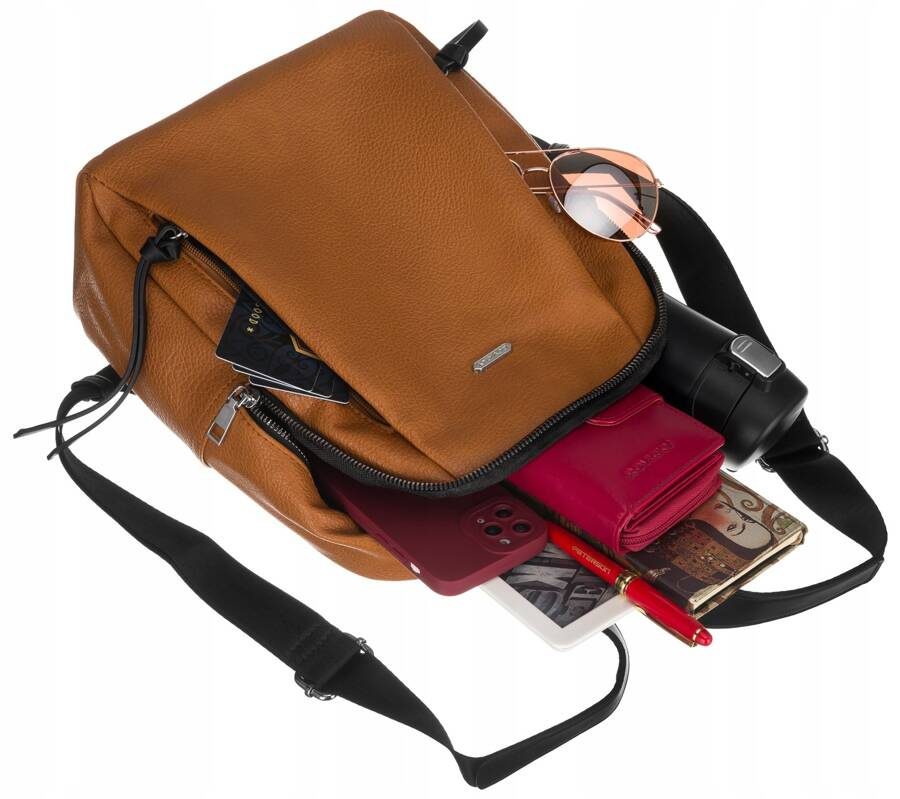 Miejski plecaczek damski ze skóry ekologicznej - Rovicky - obrazek 9