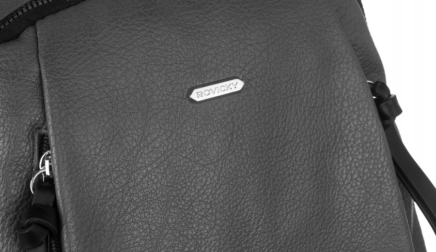 Miejski plecaczek damski ze skóry ekologicznej - Rovicky - obrazek 4