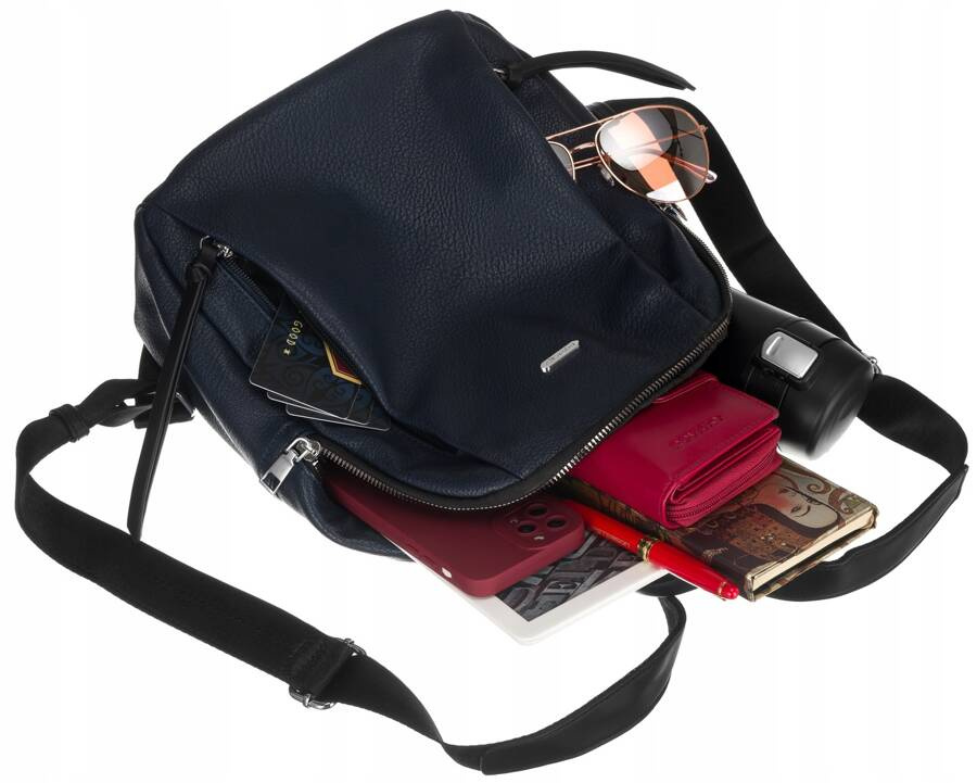 Miejski plecaczek damski ze skóry ekologicznej - Rovicky - obrazek 9