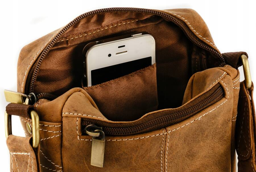 Skórzana torba męska z długim paskiem na ramię - Always Wild - obrazek 7