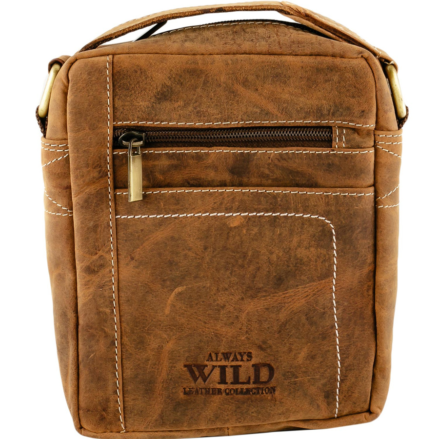 Skórzana torba męska z długim paskiem na ramię - Always Wild - obrazek 2