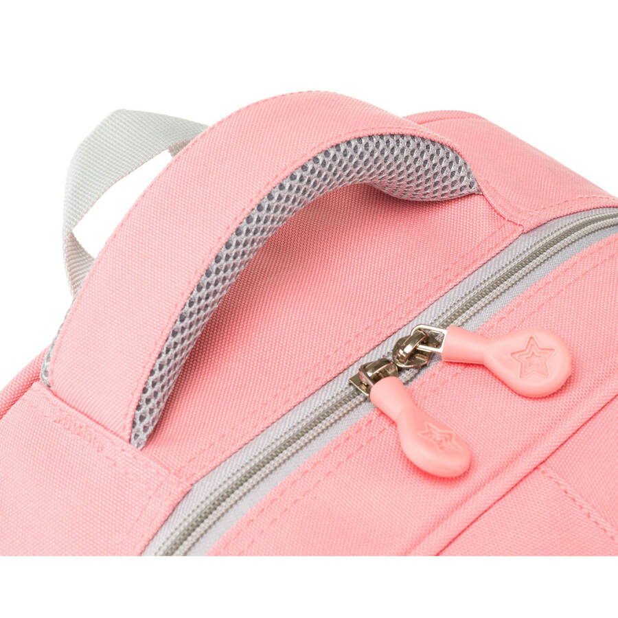 Szkolny, różowy plecak z oddychającego poliestru z pasem piersiowym - Peterson - obrazek 6
