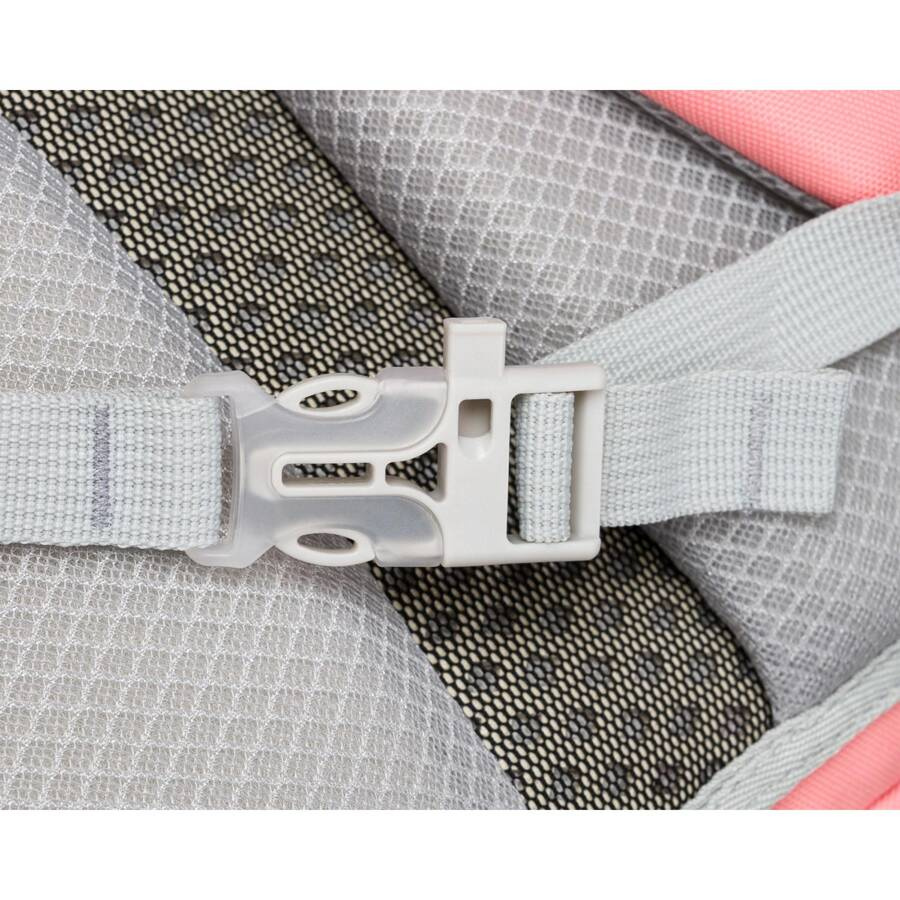 Szkolny, różowy plecak z oddychającego poliestru z pasem piersiowym - Peterson - obrazek 10