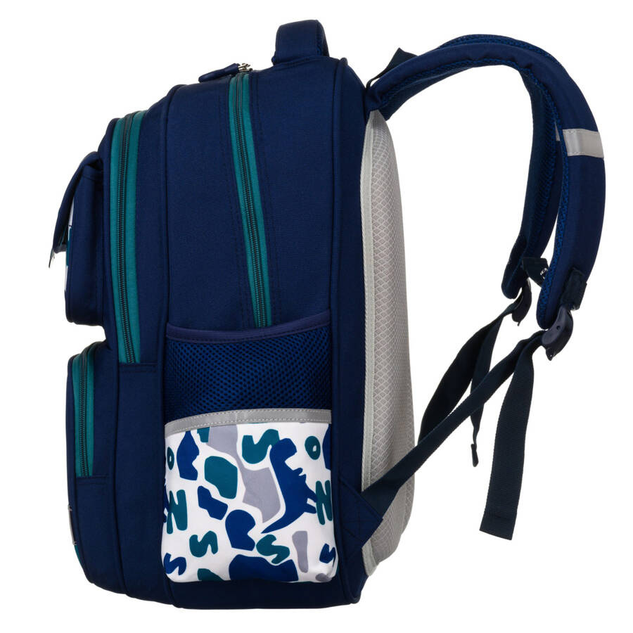 Granatowo-zielony plecak szkolny z miejscem na laptopa - Peterson - obrazek 8