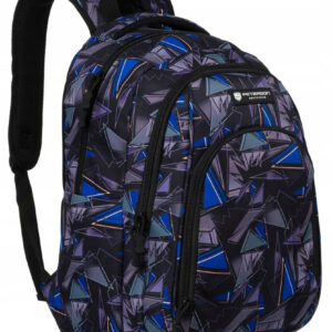Duży, wielokolorowy szkolny plecak z poliestru z portem USB - Peterson