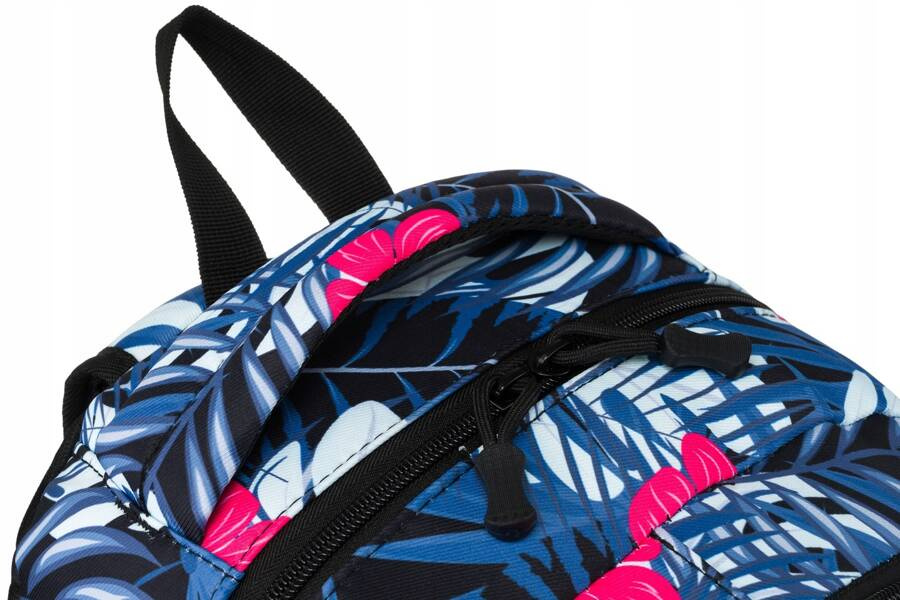 Plecak z poliestru pokryty roślinnym wzorem z dużą kieszenią na froncie - Peterson - obrazek 7