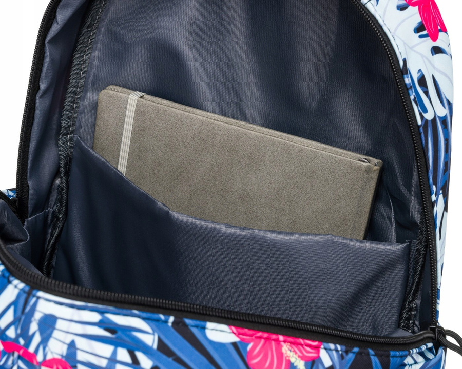 Plecak z poliestru pokryty roślinnym wzorem z dużą kieszenią na froncie - Peterson - obrazek 11