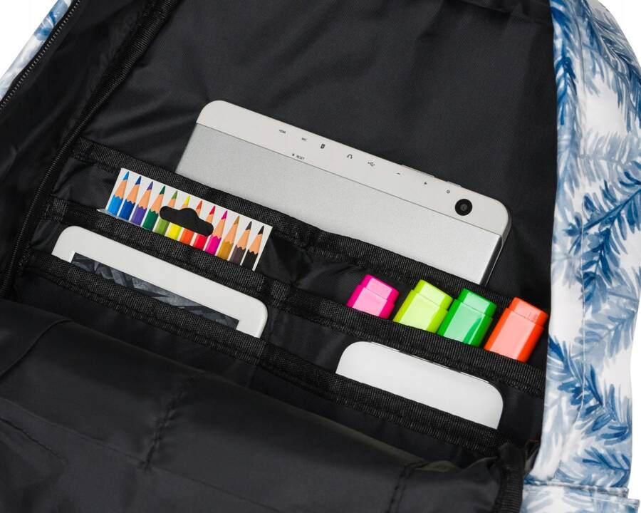 Pojemny plecak szkolny z poliestru z miejscem na urządzenie przenośne - Peterson - obrazek 7