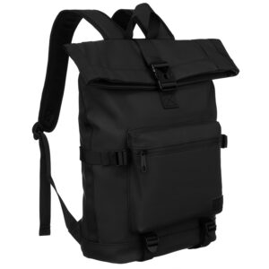 Duży plecak miejski z wodoodpornego materiału w czarnym kolorze - Peterson