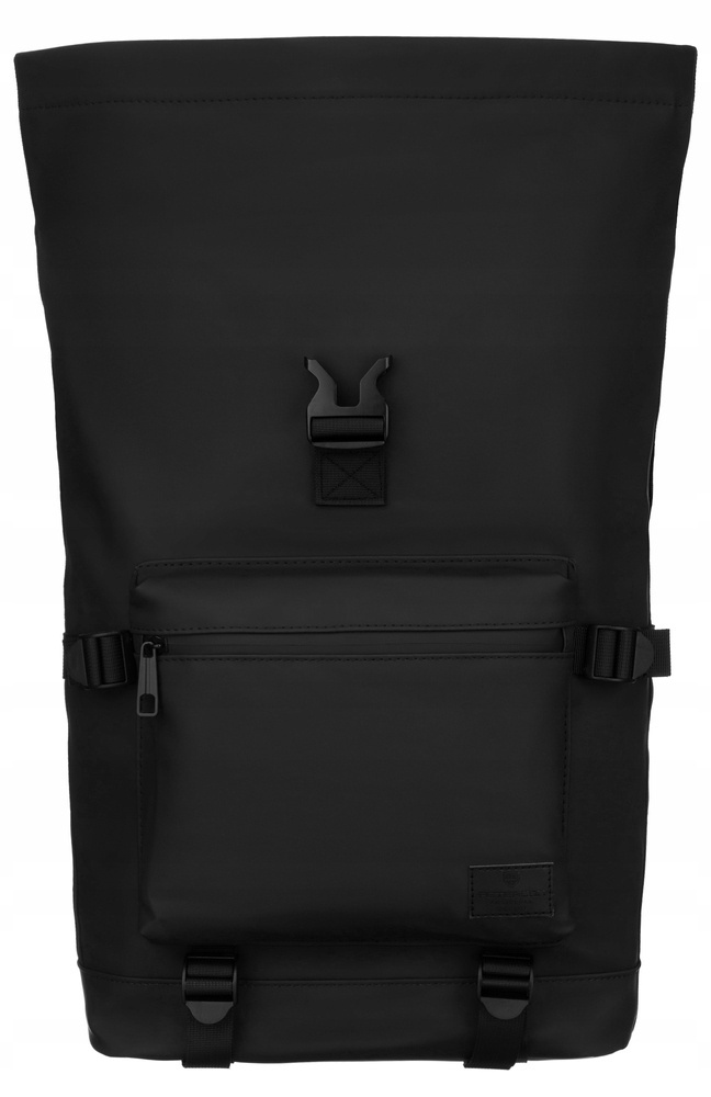 Duży plecak miejski z wodoodpornego materiału w czarnym kolorze - Peterson - obrazek 4