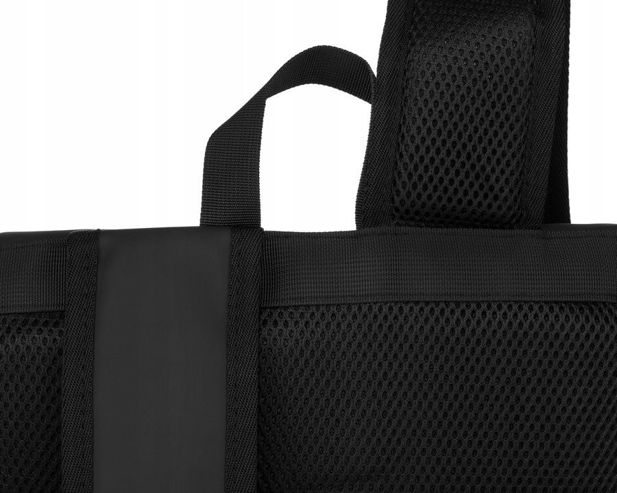 Duży plecak miejski z wodoodpornego materiału w czarnym kolorze - Peterson - obrazek 7