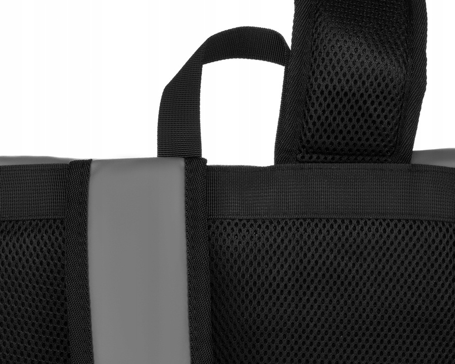 Plecak miejski roll-top w szarym kolorze wykonany z wodoodpornego poliestru - Peterson - obrazek 9