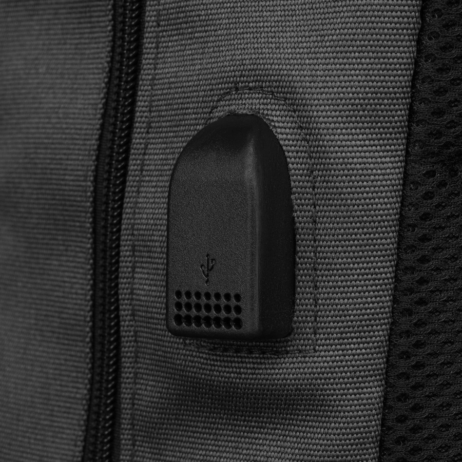 Dwukomorowy plecak w szarym kolorze na laptopa 15" - Peterson - obrazek 10