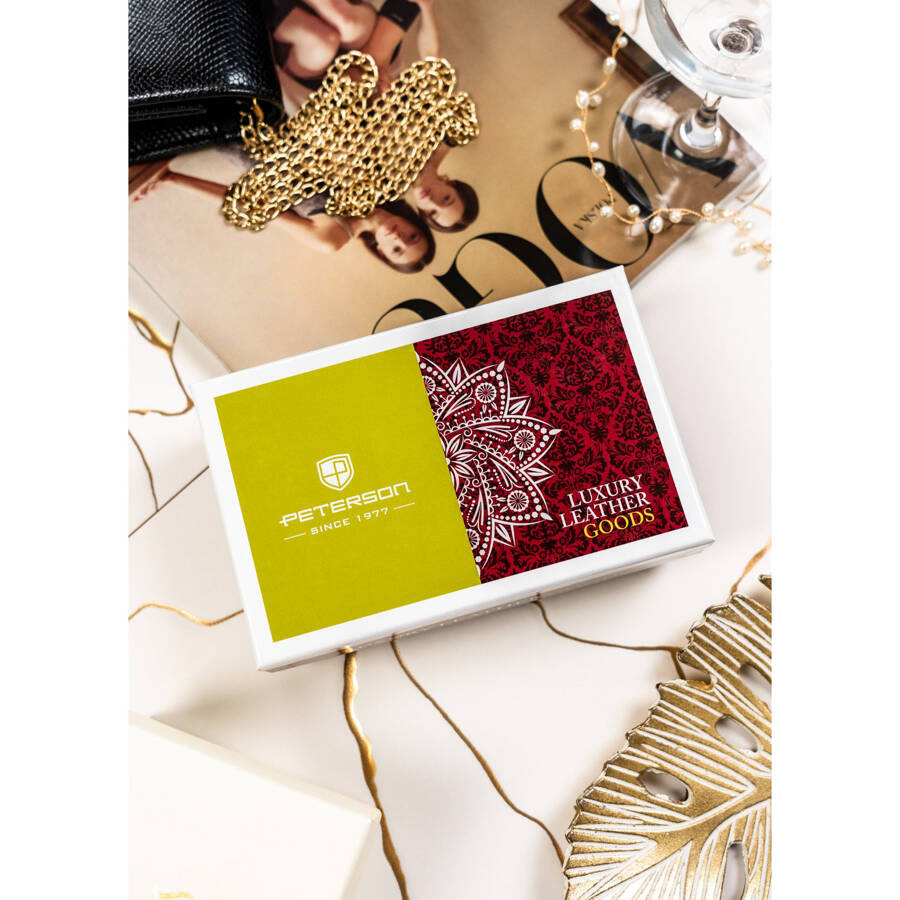 Portfel na karty damski w niebieskim kolorze - Peterson - obrazek 8