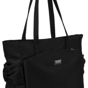 Czarny shopper bag torebka mieszcząca A4 - Peterson