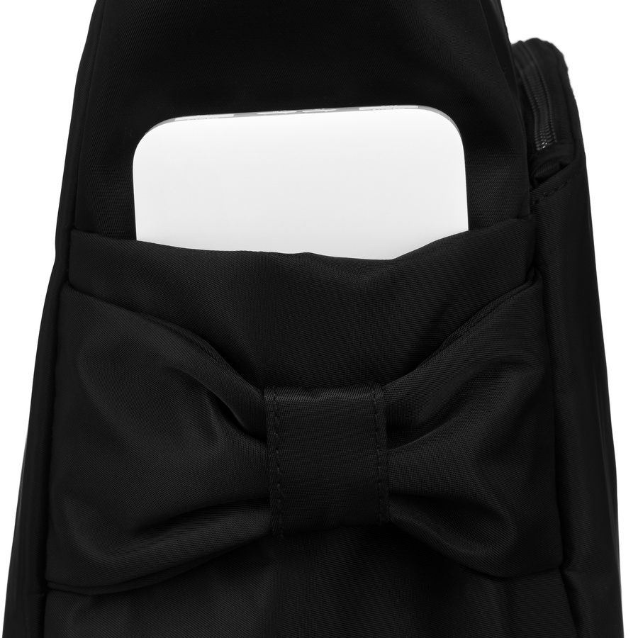 Czarny shopper bag torebka mieszcząca A4 - Peterson - obrazek 10